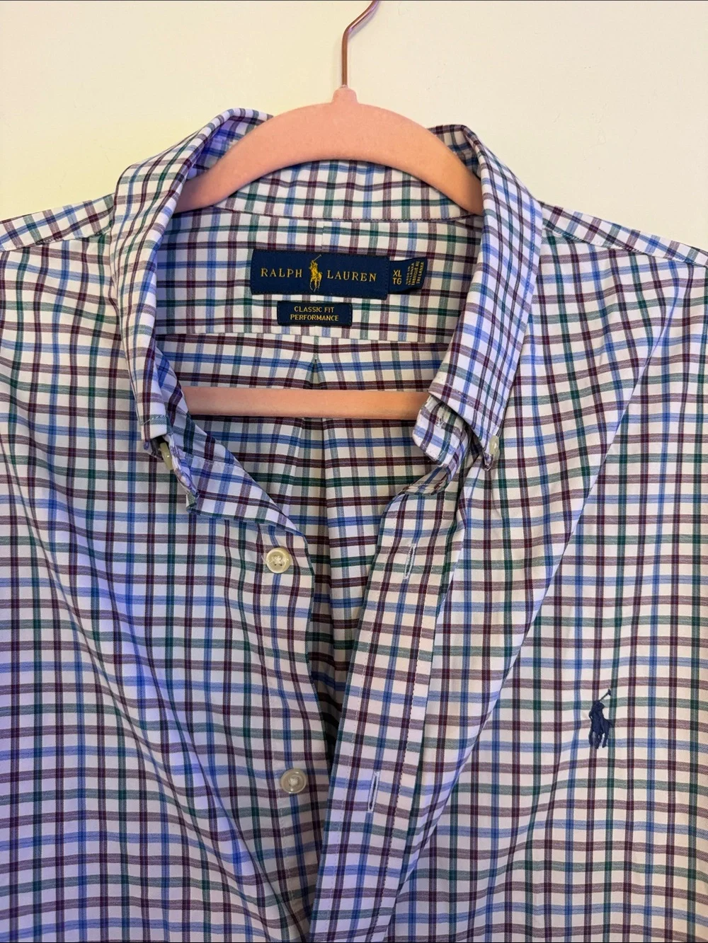 Ralph Lauren Blue & Green Plaid Button-Down Shirt